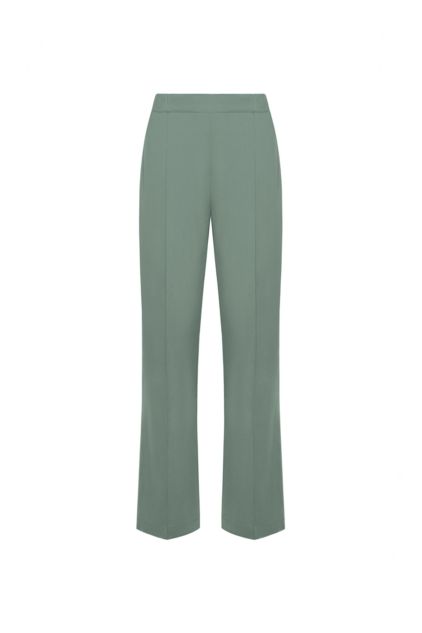 Kimono suit in grass green with pants from eucalyptus