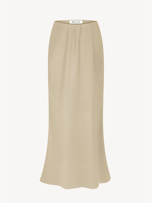 A beige eucalyptus skirt