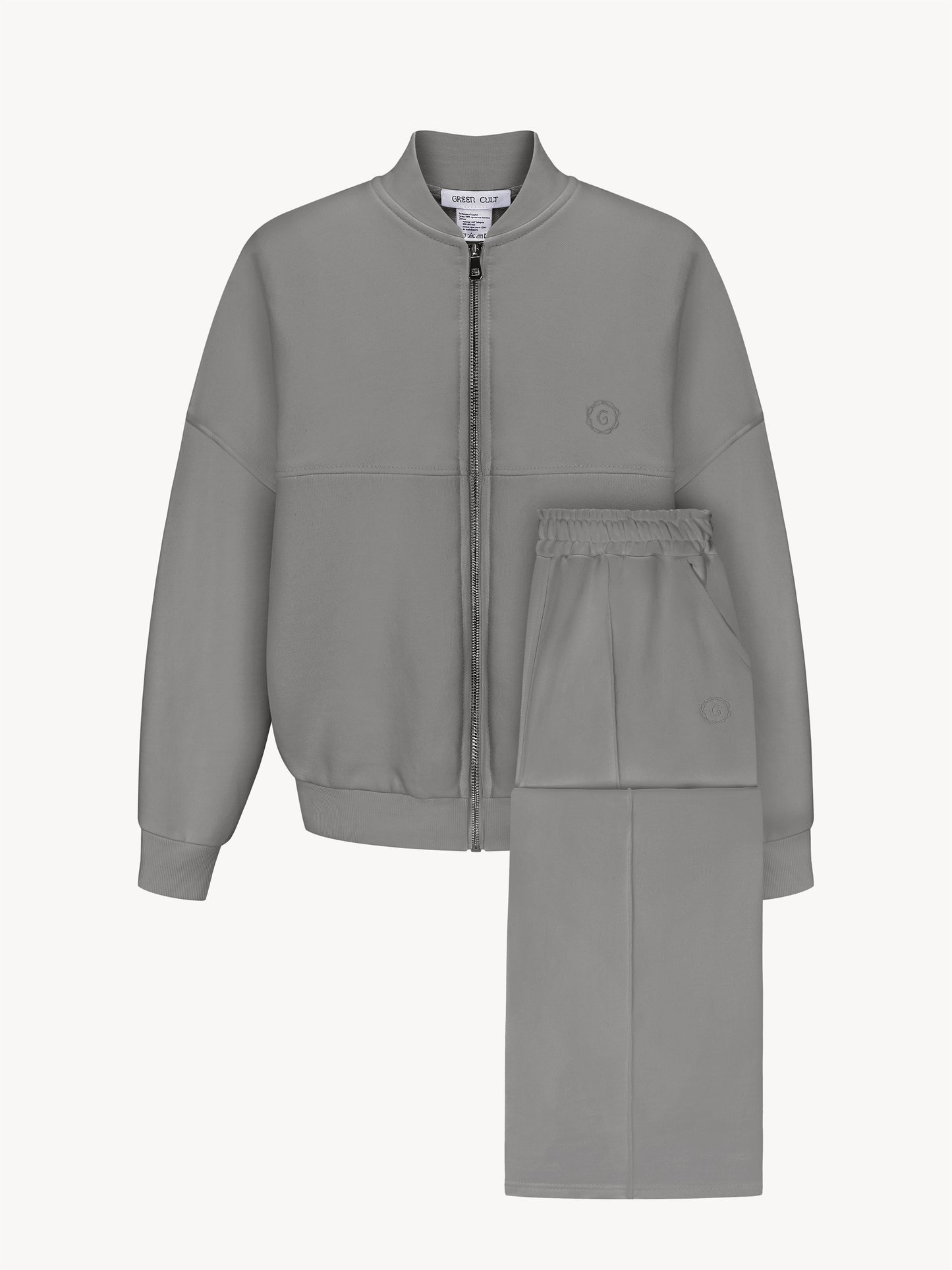 Sport-chic suit in grey from organic cotton