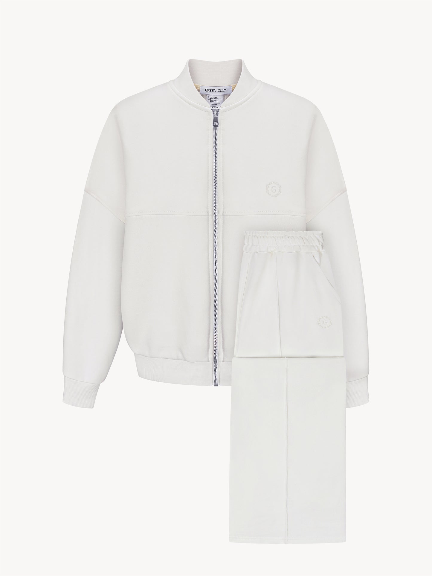 Sport-chic suit in white from organic cotton