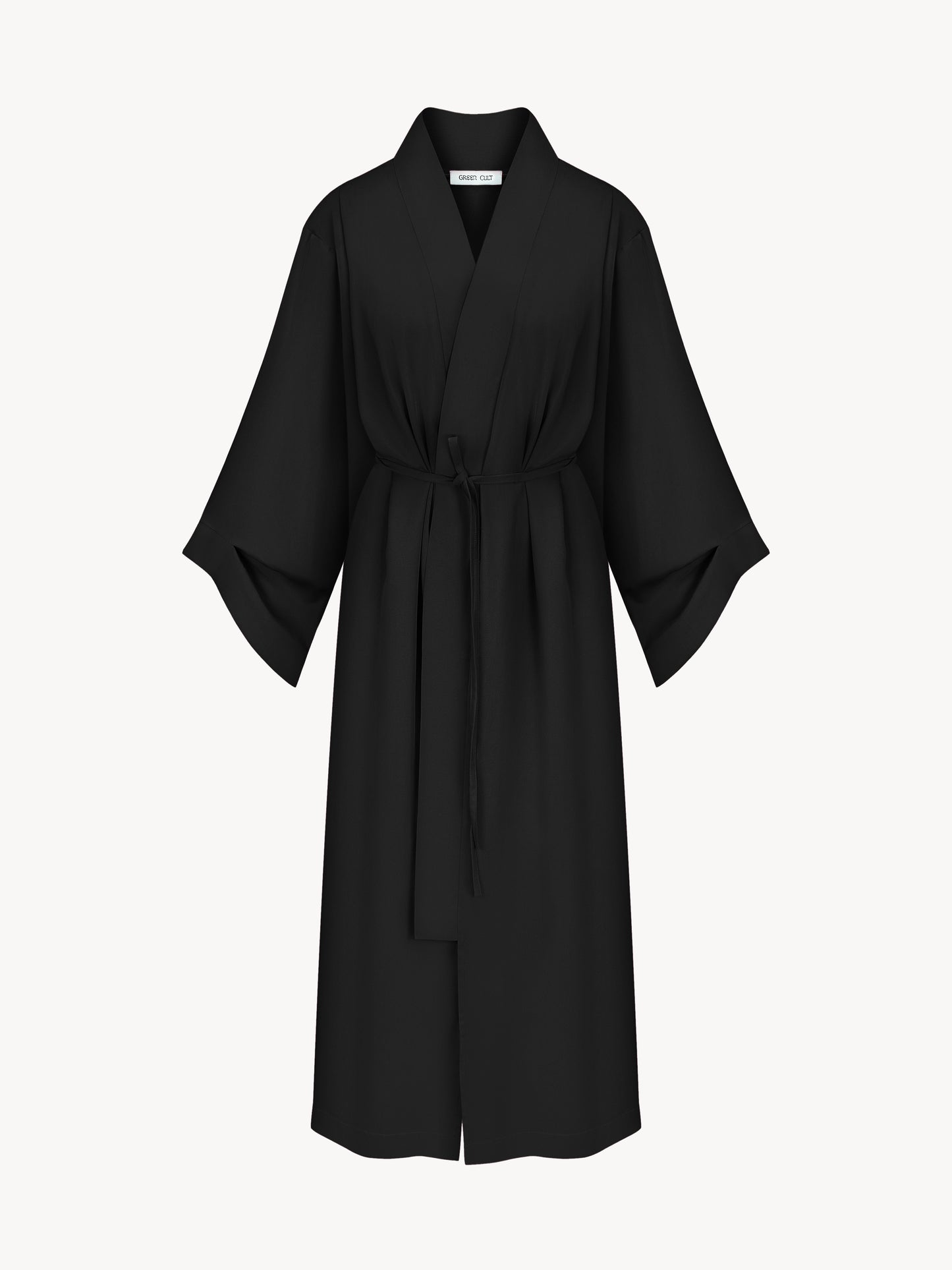 Eucalyptus kiss long kimono in black