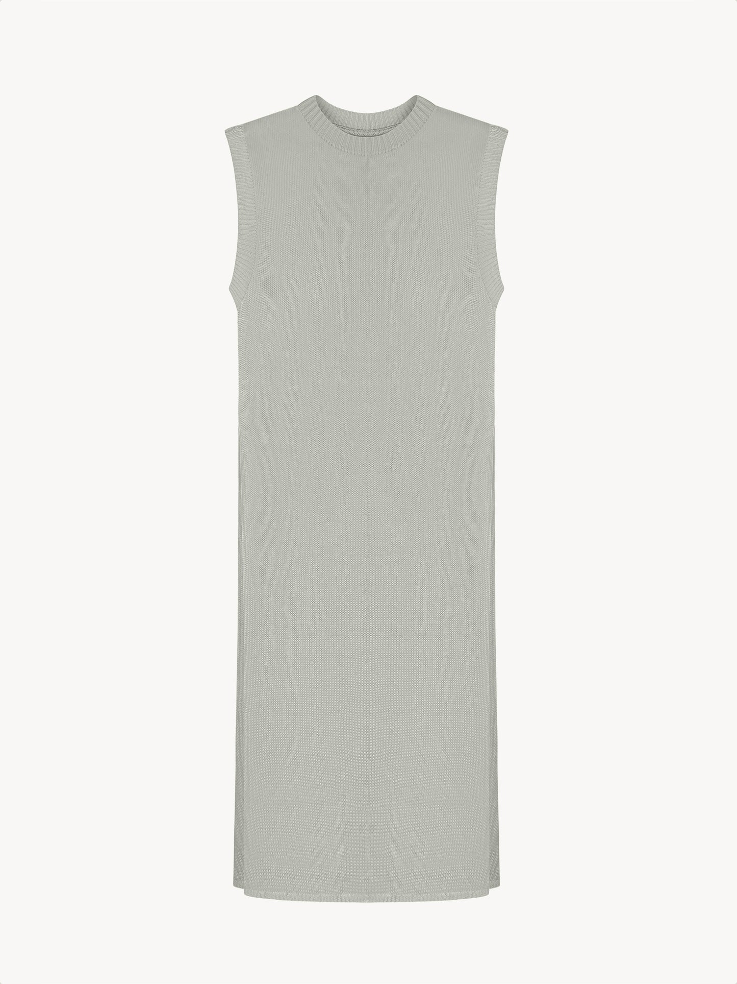 Organic cotton knitted tunic in grey