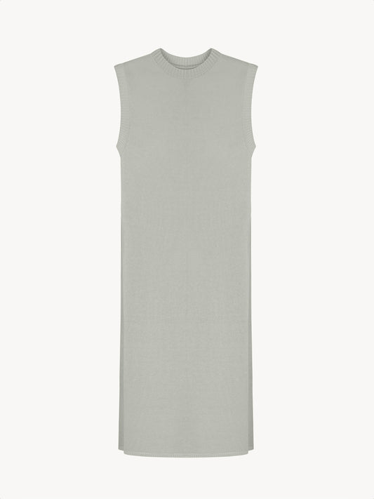 Organic cotton knitted tunic in grey