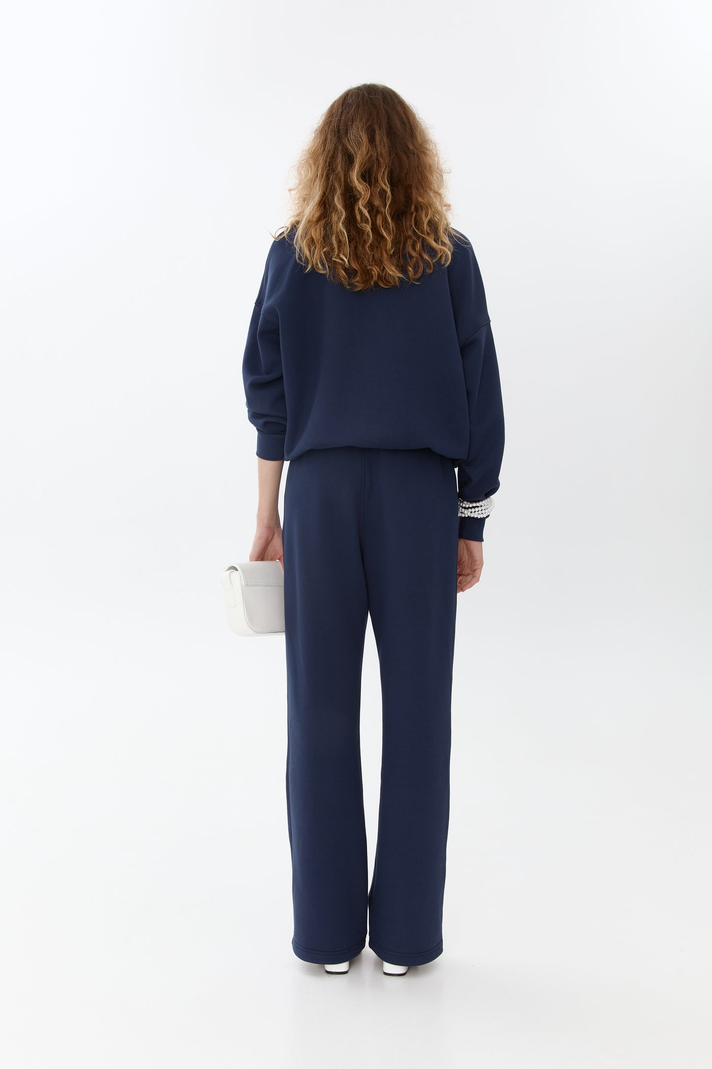 Sport-chic suit in dark blue from organic cotton