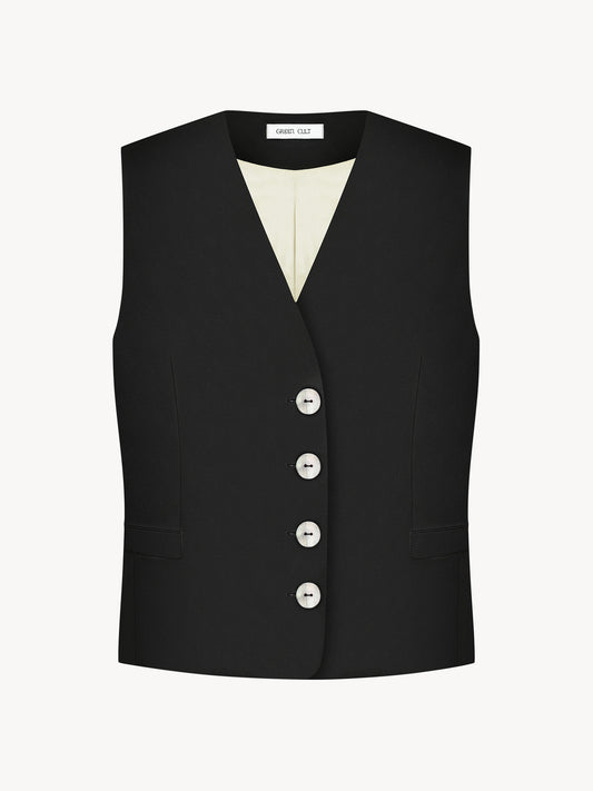 A black eucalyptus vest.