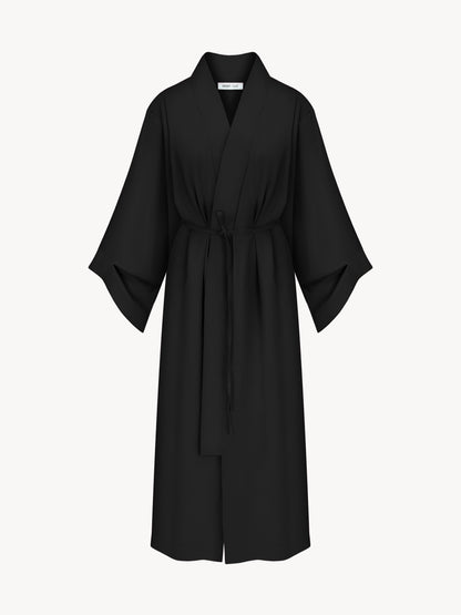 Eucalyptus kiss long kimono in black
