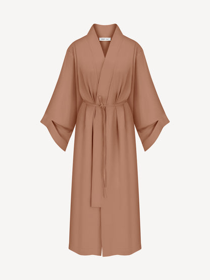 NOA EUCALYPTUS MAXI KIMONO IN TERRACOTA