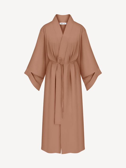 NOA EUCALYPTUS MAXI KIMONO IN TERRACOTA