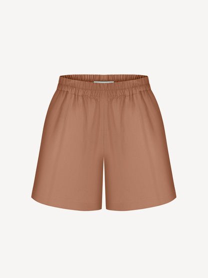 INES EUCALYPTUS SHORTS IN TERRACOTA