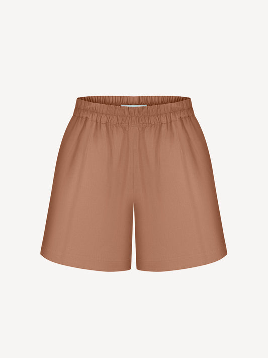 INES EUCALYPTUS SHORTS IN TERRACOTA