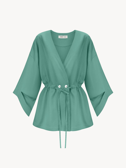 AYA EUCALYPTUS KIMONO IN SEA WAVE