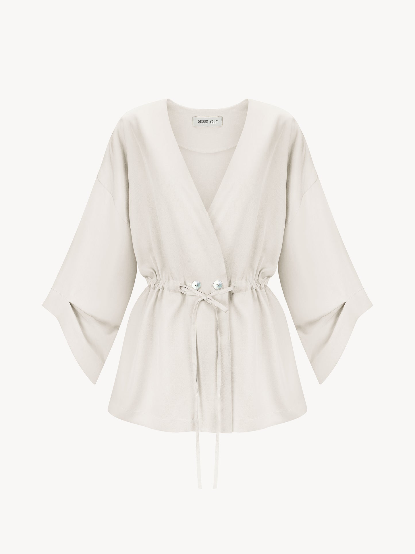 An eucalyptus kimono in a pink color
