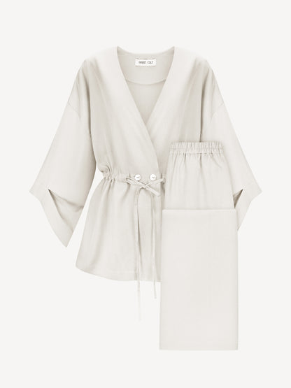 AYA EUCALYPTUS SET WITH PANTS IN PALE CELERY
