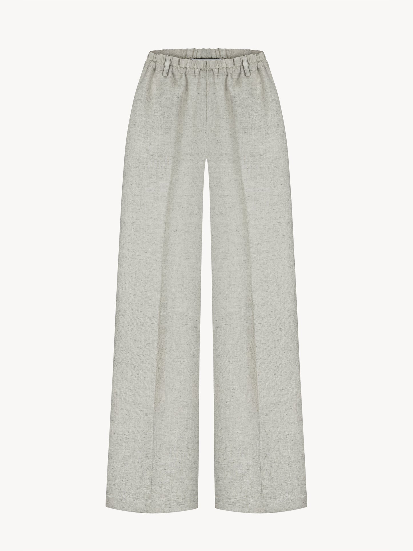 Natural beige hemp palazzo pants