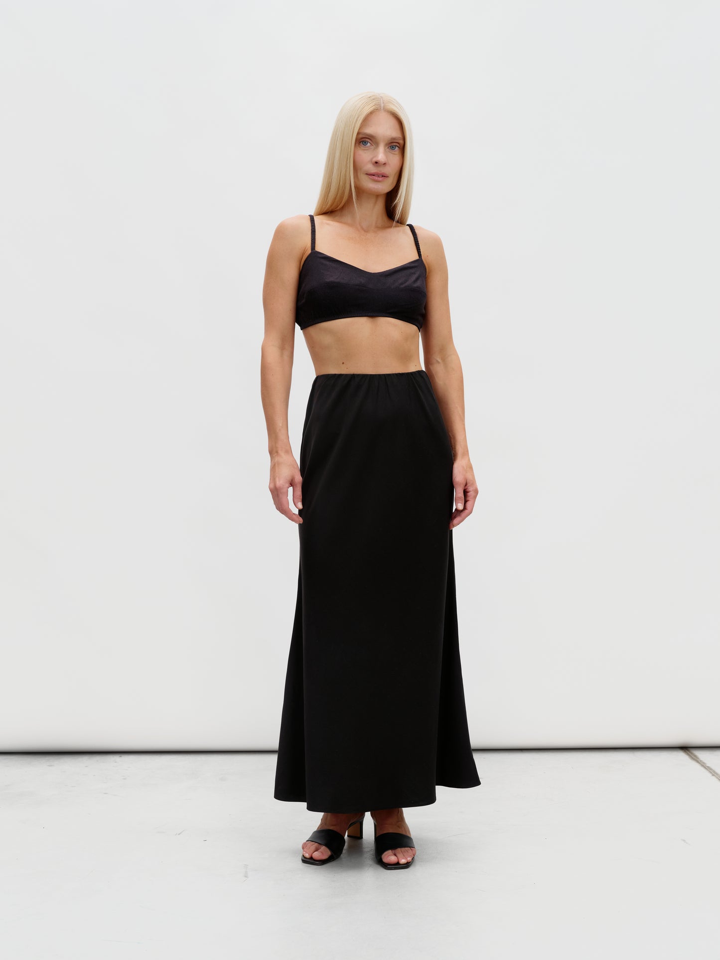 A black eucalyptus skirt