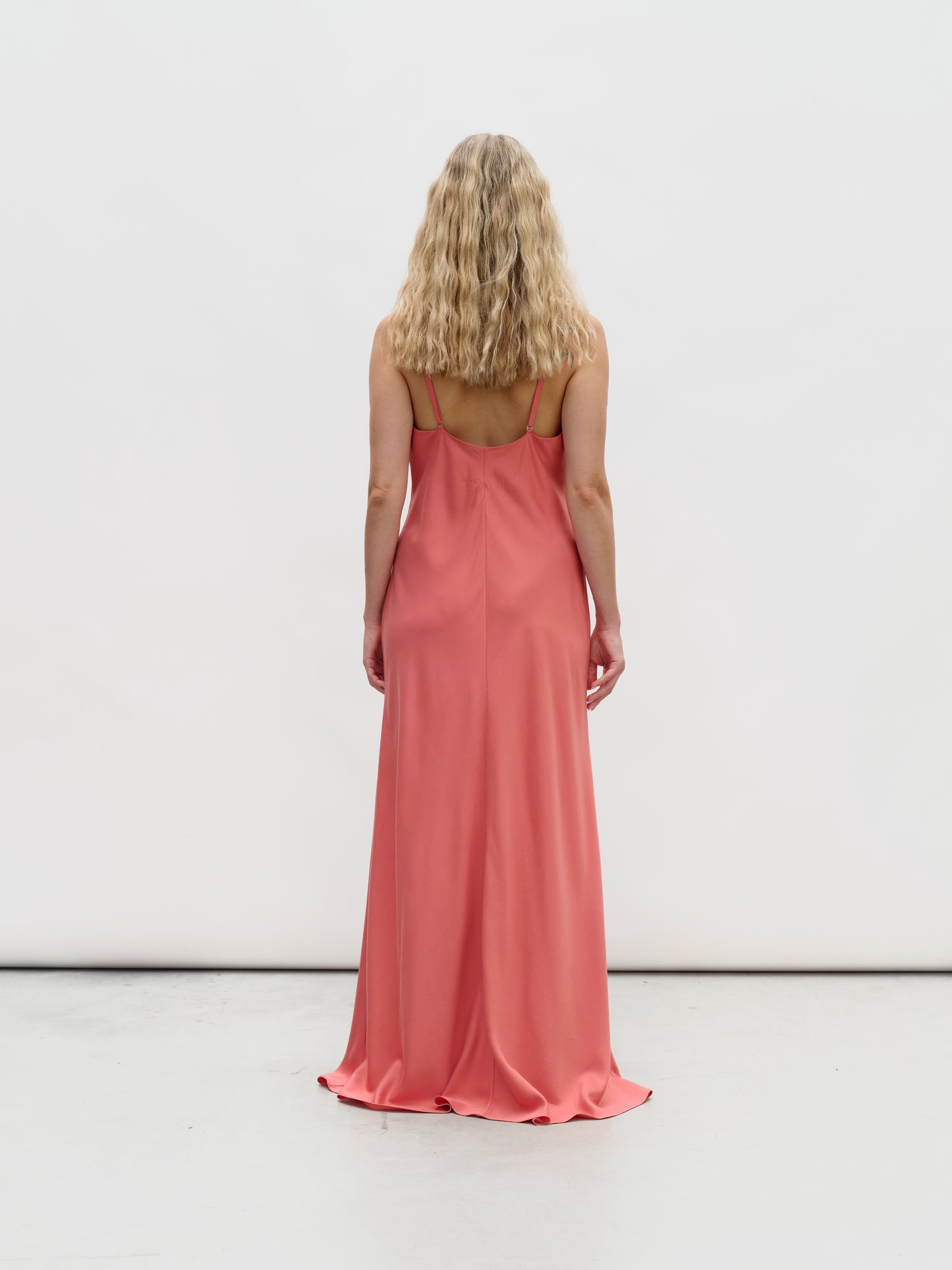 Coral eucalyptus dress