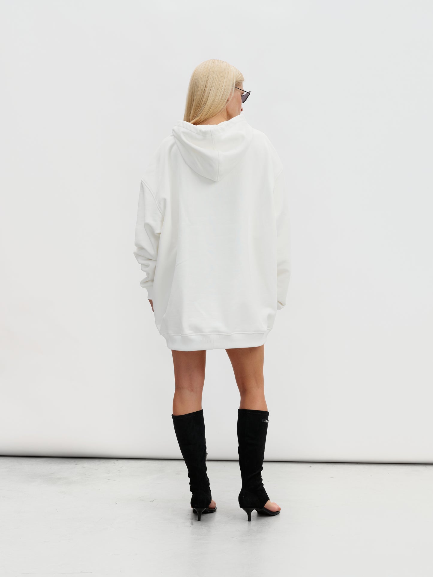 White hoodie made from organic cotton