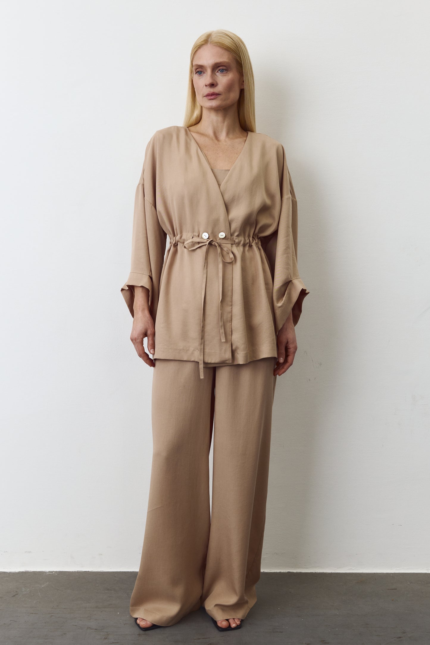 AYA EUCALYPTUS SET WITH PANTS IN NUDE