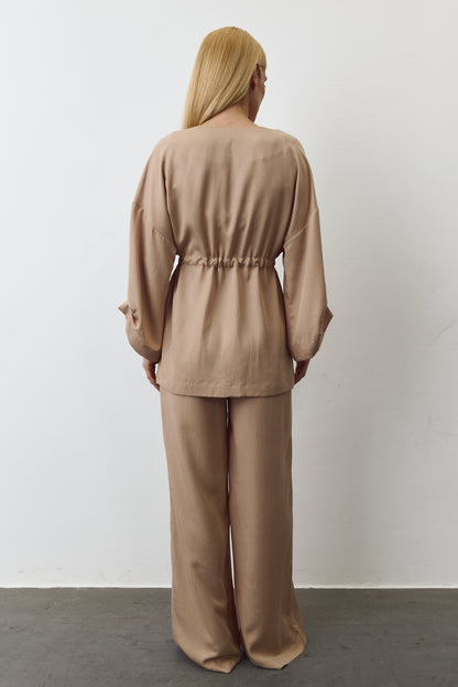 AYA EUCALYPTUS SET WITH PANTS IN NUDE