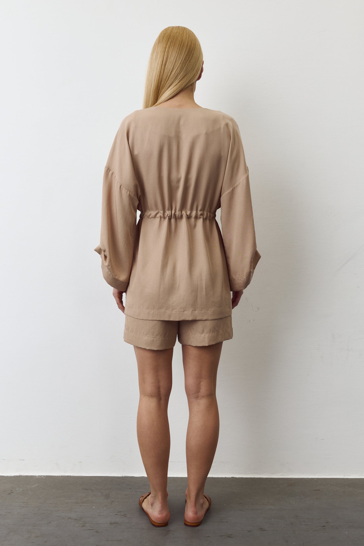 AYA EUCALYPTUS SET WITH SHORTS IN NUDE