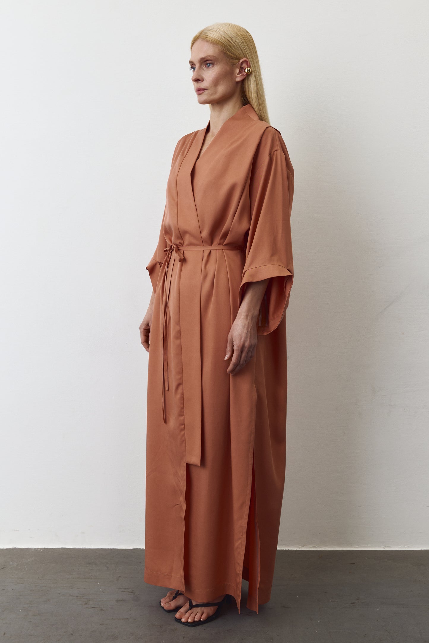 NOA EUCALYPTUS MAXI KIMONO IN TERRACOTA