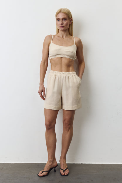NAOMI EUCALYPTUS TOP IN PALE CELERY