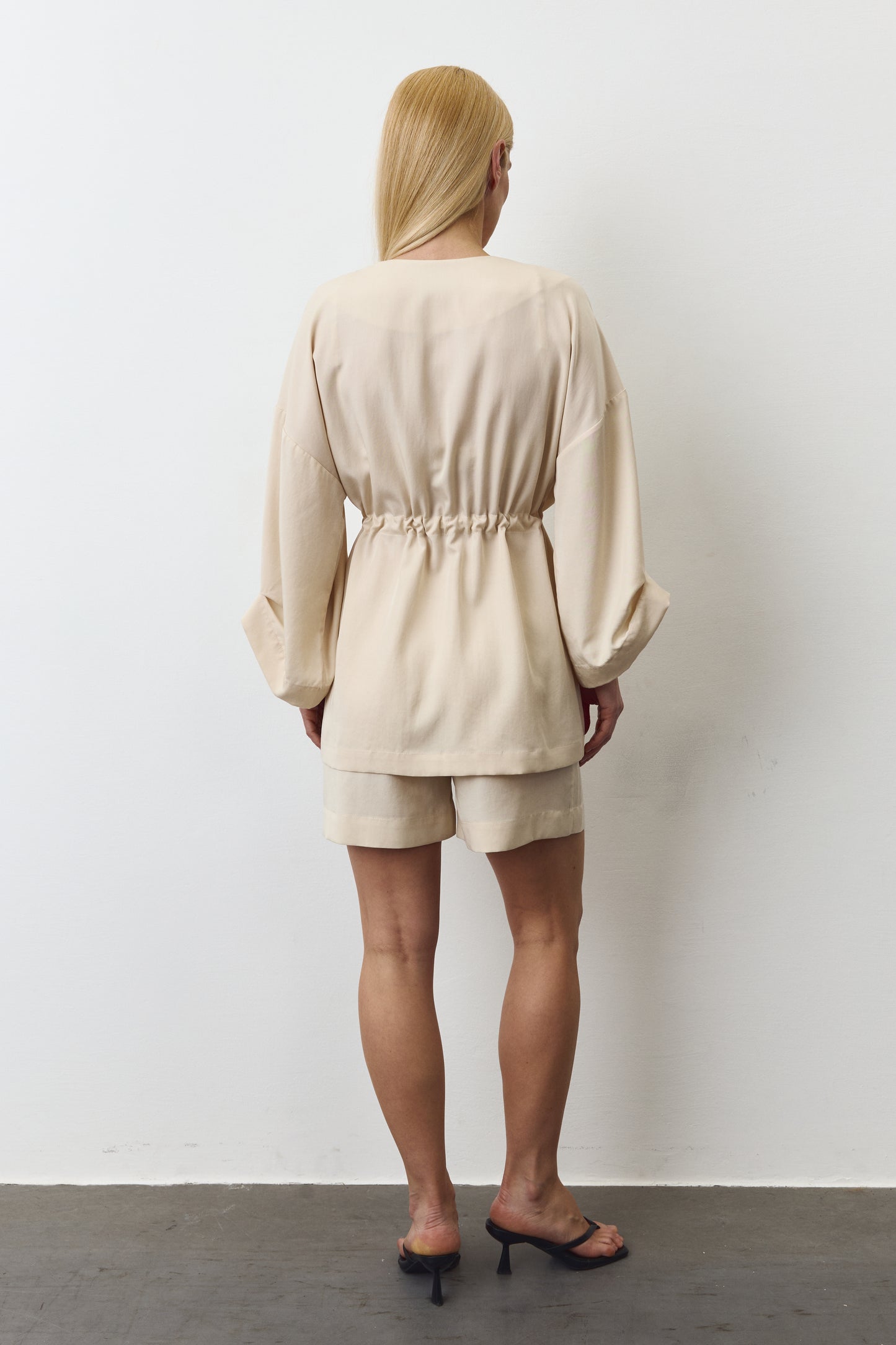 AYA EUCALYPTUS SET WITH SHORTS IN PALE CELERY