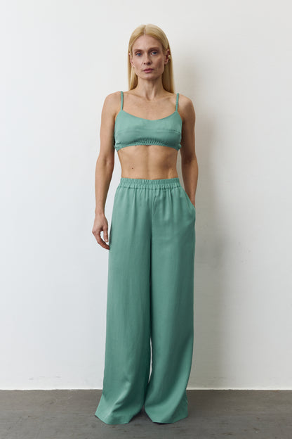AYA EUCALYPTUS SET WITH PANTS IN SEA WAVE