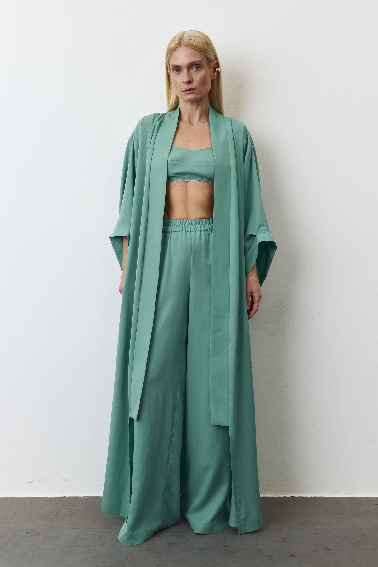 NOA EUCALYPTUS MAXI KIMONO IN SEA WAVE