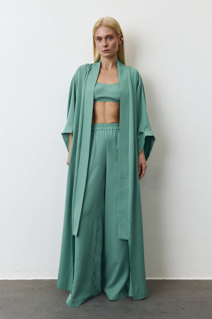 NOA EUCALYPTUS MAXI KIMONO IN SEA WAVE