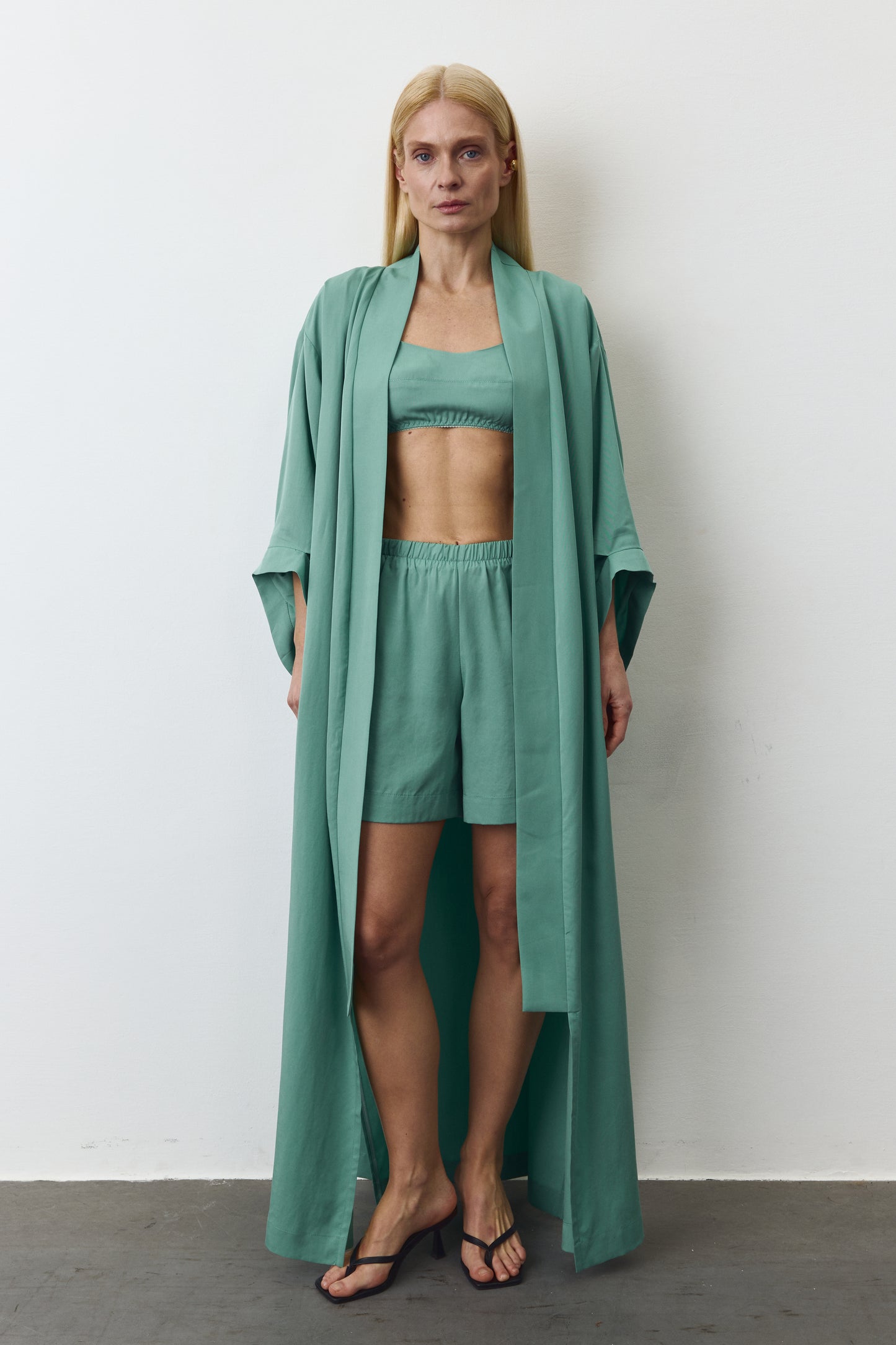 NOA EUCALYPTUS MAXI KIMONO IN SEA WAVE
