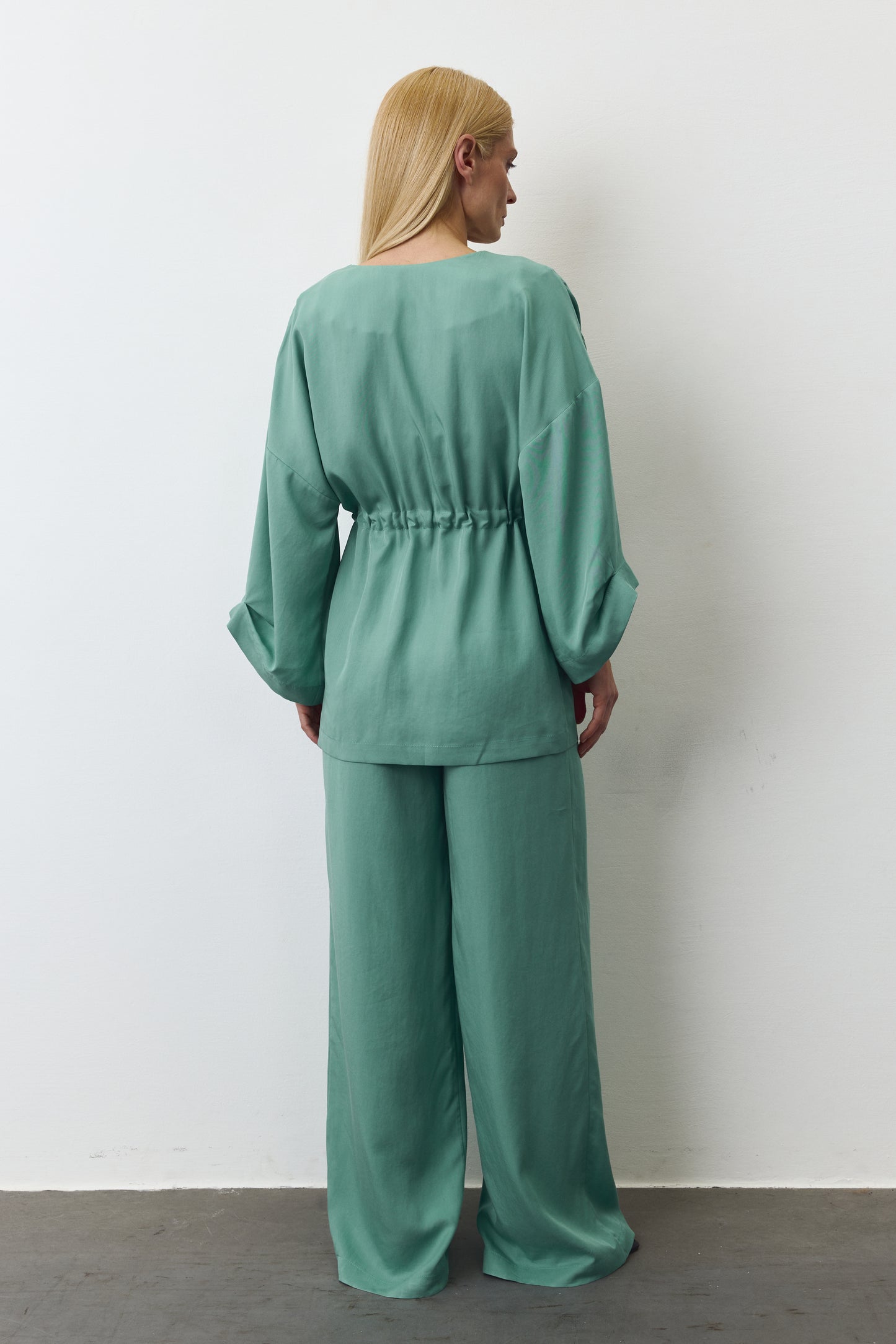 AYA EUCALYPTUS SET WITH PANTS IN SEA WAVE