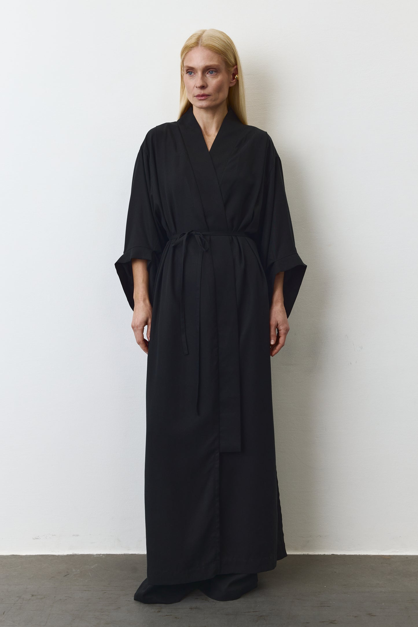 NOA EUCALYPTUS MAXI KIMONO IN BLACK
