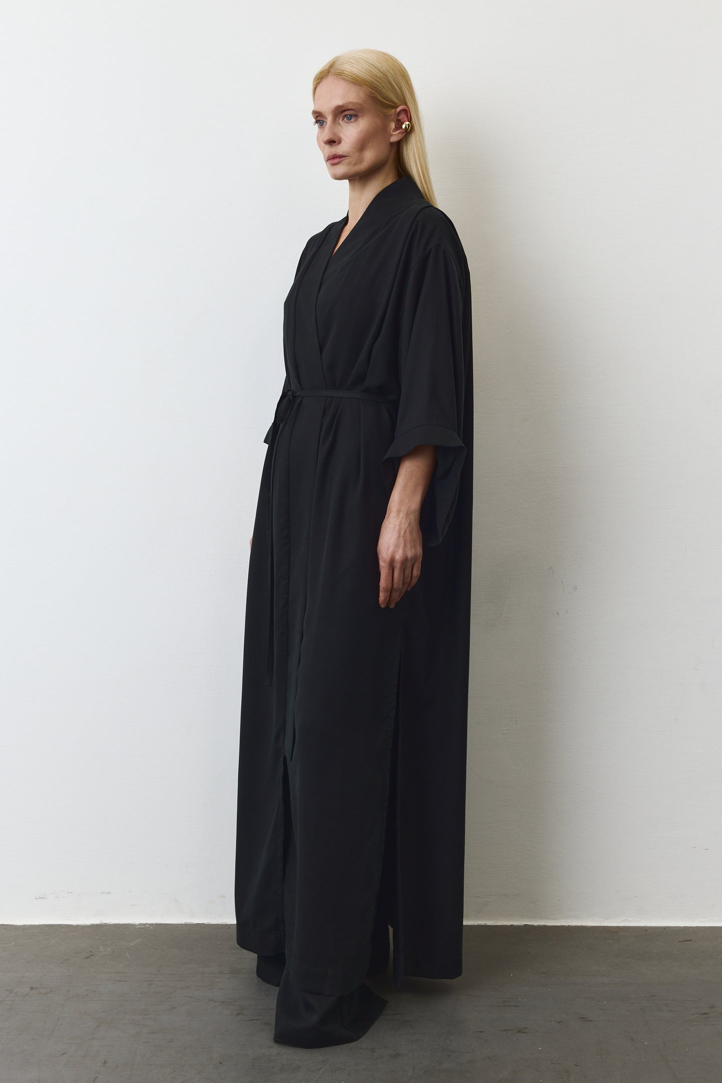 NOA EUCALYPTUS MAXI KIMONO IN BLACK